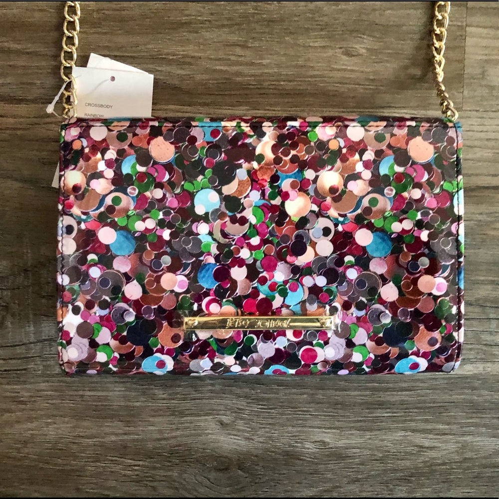 HP ๐ NWT Betsy Johnson Confetti Crossbody - Picture 8 of 12